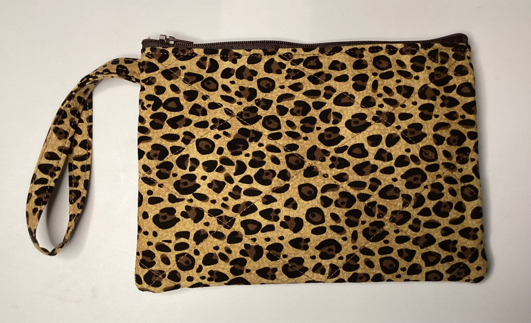 Zipper Pouch Large: Leopard Dark