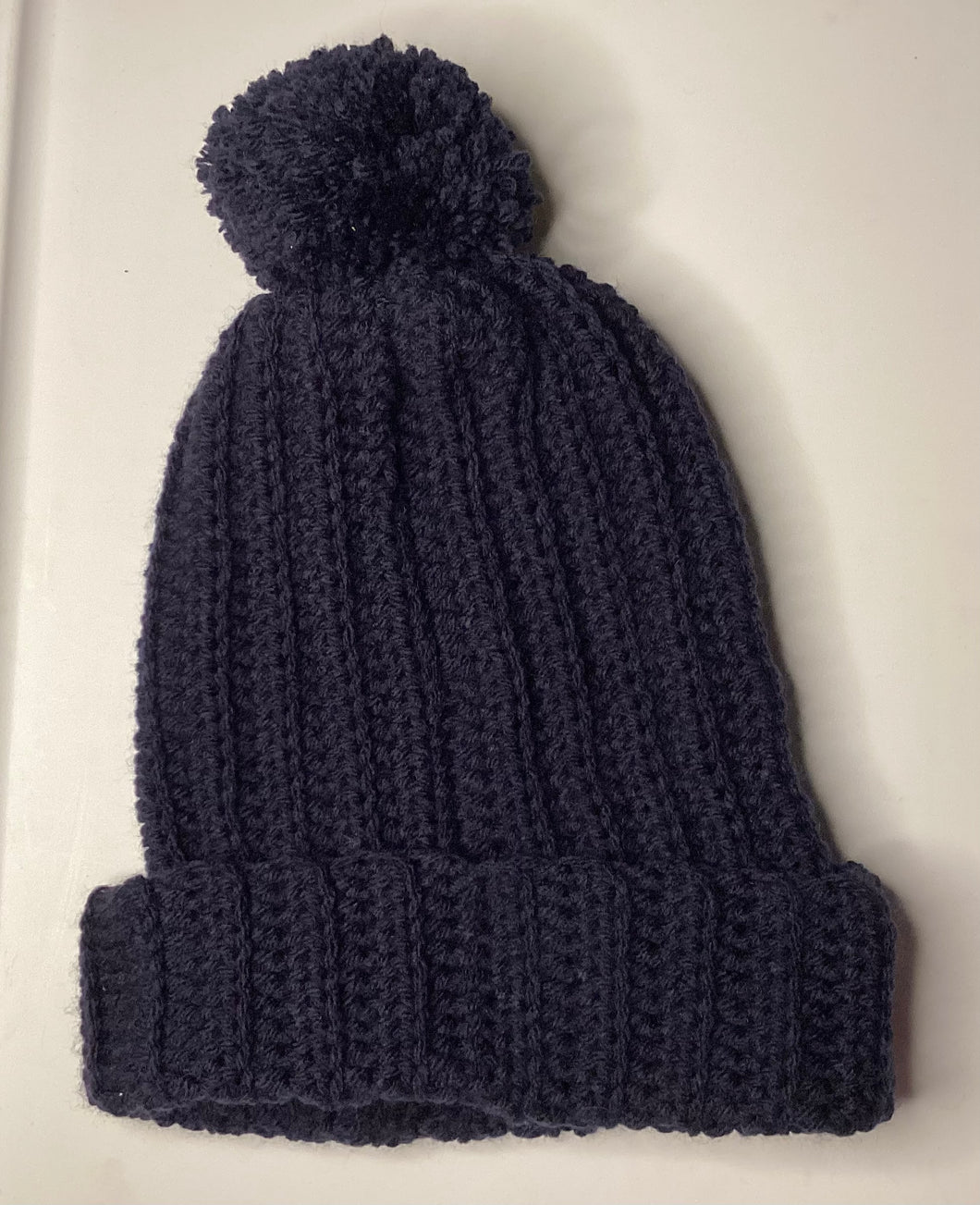 Crocheted Hat Adult: Navy Blue