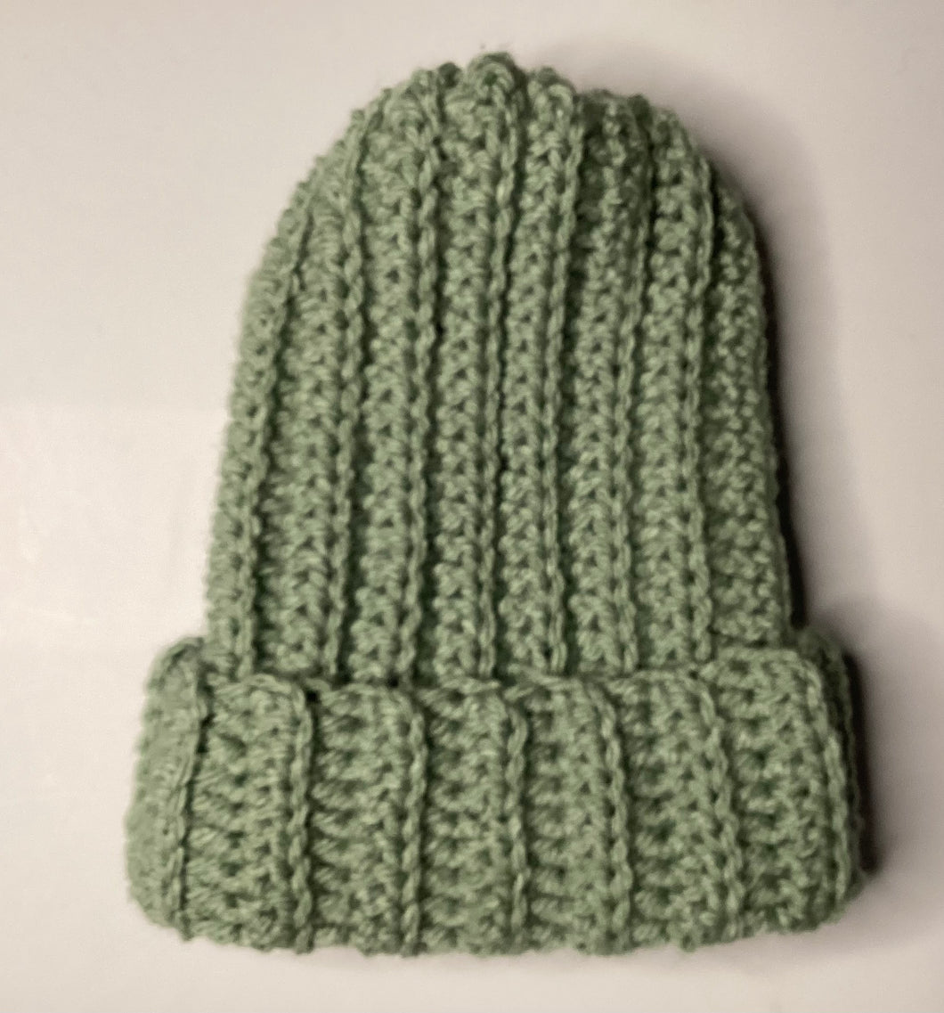 Crocheted Hat Child: Green Pale