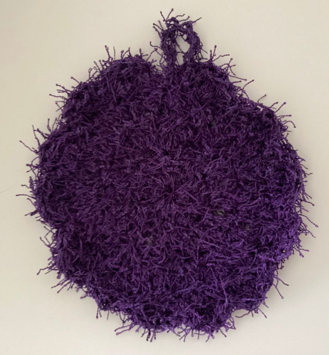 Scrubby Dish Cloth: Dark Purple
