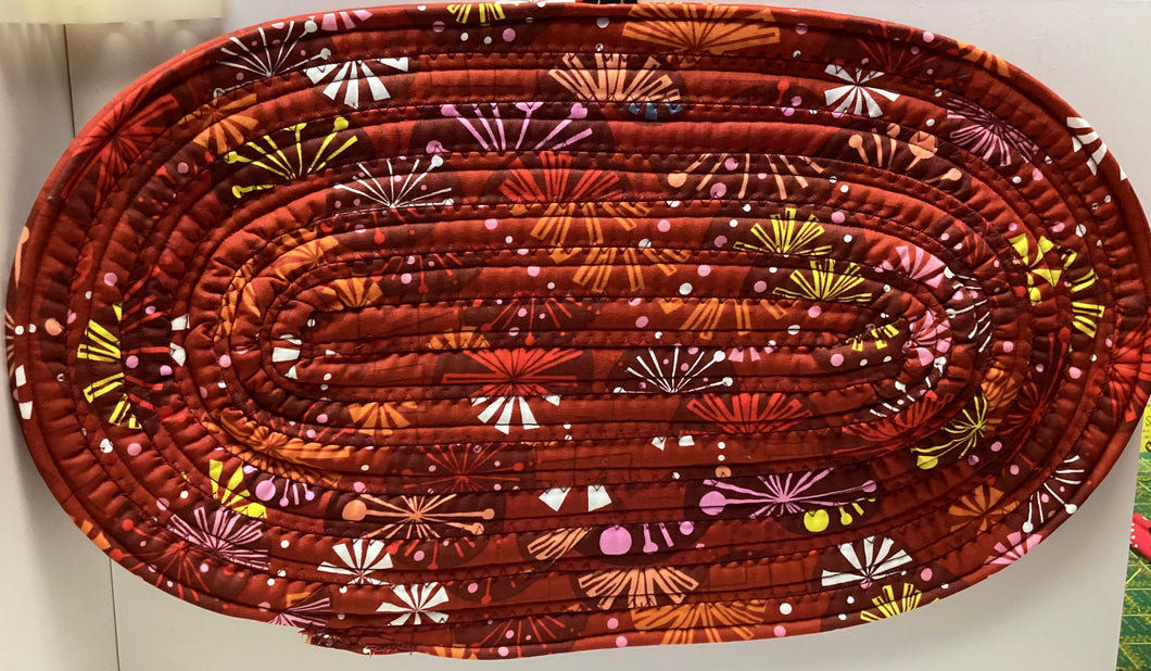 Jelly Roll Mat Rug: Maroon