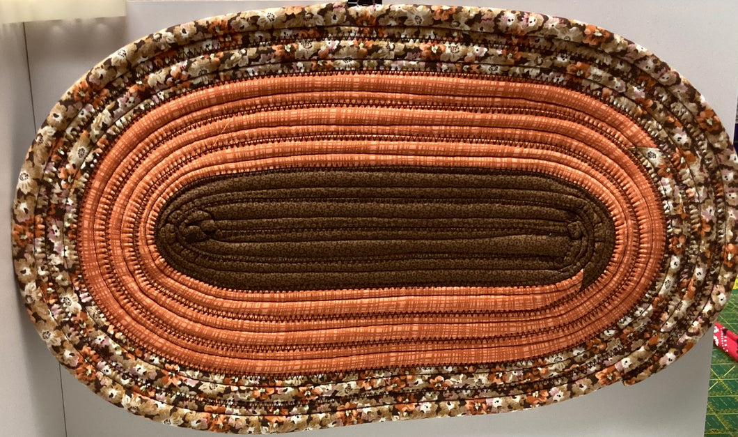 Jelly Roll Mat Rug: Orange