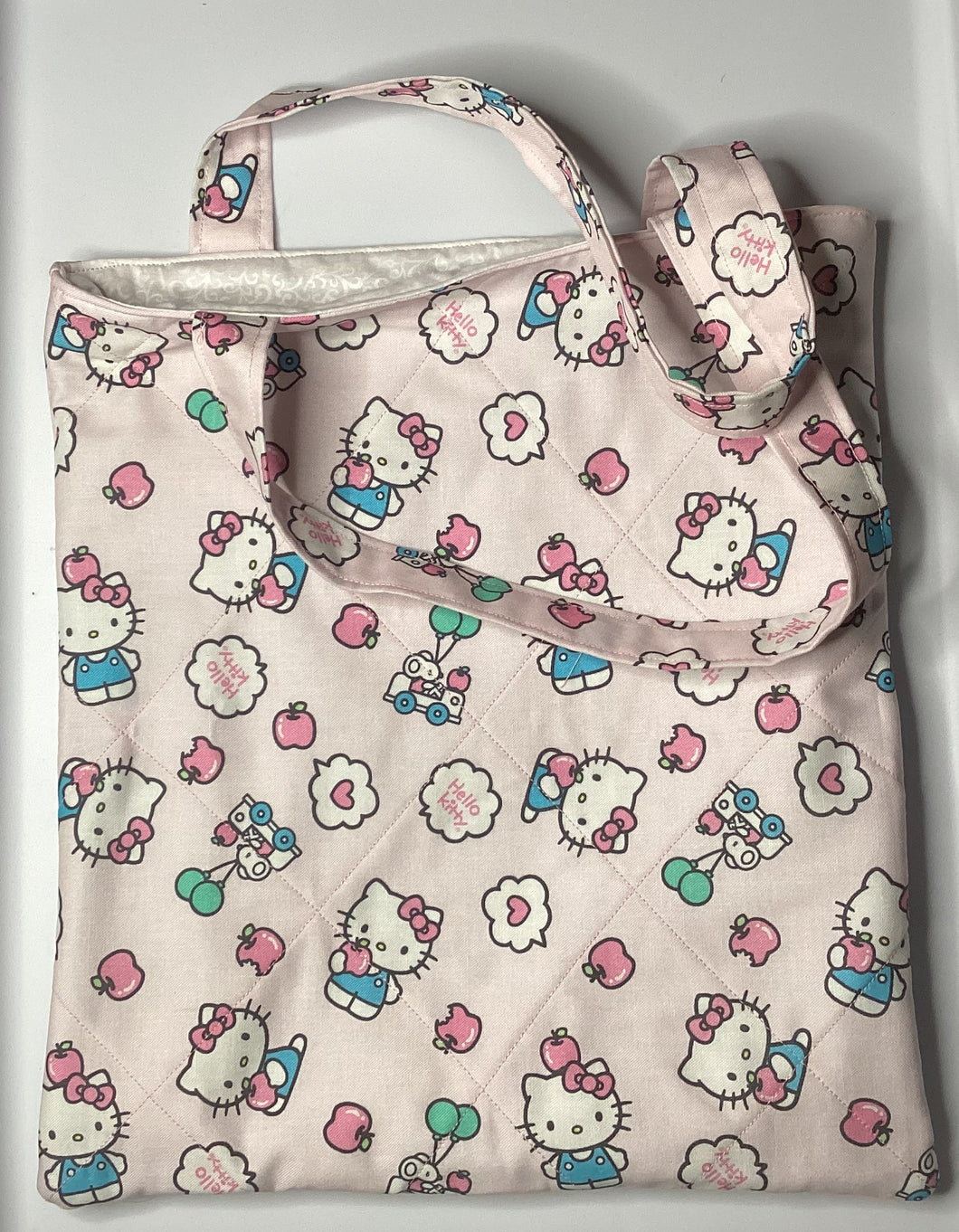 Tote Bag Small: Kitty Pink